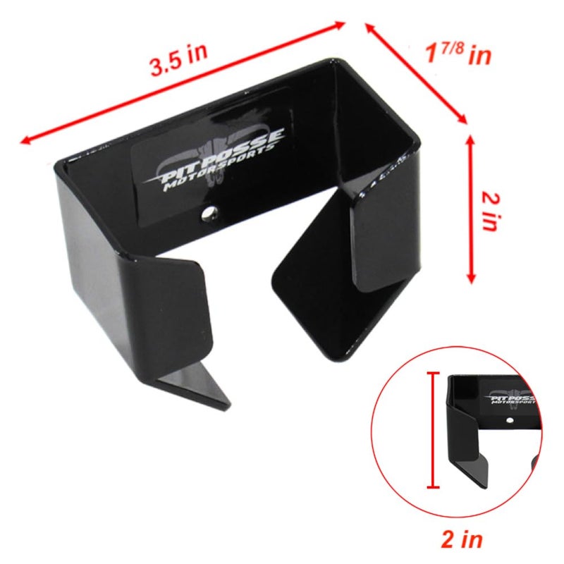 Pit Posse 461BK Air Gauge Holder Pouch Car Enclosed Trailer Garage Shop - Made in USA - Aluminum Tire Meter Air Pressure Gage Storage Hanger Organizer -5 Year Warranty (Small/Black) - Image 5